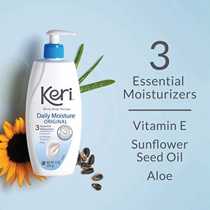 Keri Original Daily Moisture Lotion - 15 oz | Hydrating Body Lotion for Dry Skin Avelisse