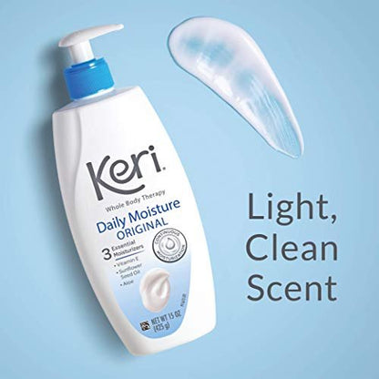 Keri Original Daily Moisture Lotion - 15 oz | Hydrating Body Lotion for Dry Skin Avelisse