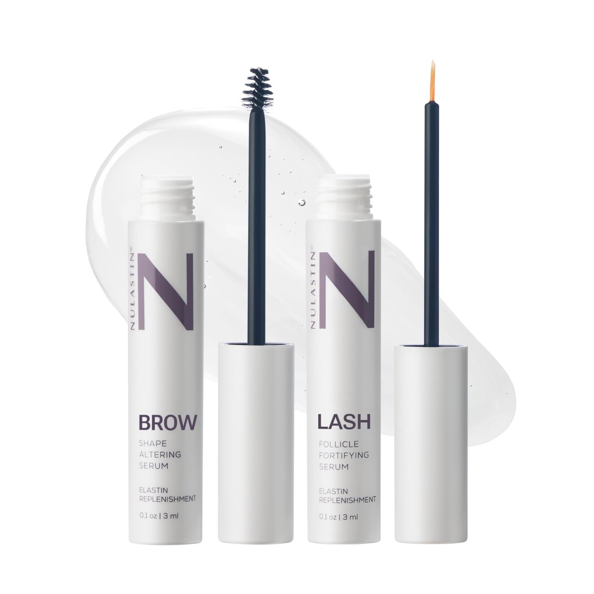 NULASTIN Eyelash & Brow Serum Dual System – Lash & Brow Enhancing Serums with Keratin & Peptides for Fuller Looking Lashes & Brows (2 Count, 0.1 Fl Oz Each) Avelisse