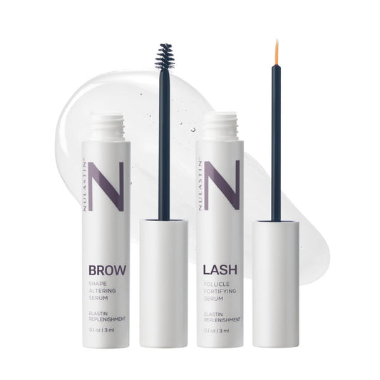 NULASTIN Eyelash & Brow Serum Dual System – Lash & Brow Enhancing Serums with Keratin & Peptides for Fuller Looking Lashes & Brows (2 Count, 0.1 Fl Oz Each) Avelisse