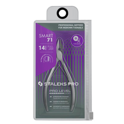 STALEKS PRO Smart 71 14mm Professional Ingrown Toenail Nippers – High Alloy Stainless Steel for Pedicure Avelisse