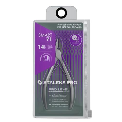 STALEKS PRO Smart 71 14mm Professional Ingrown Toenail Nippers – High Alloy Stainless Steel for Pedicure Avelisse