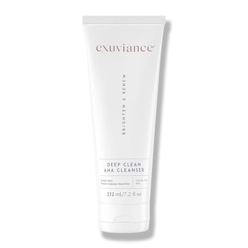 EXUVIANCE Deep Clean AHA Foaming Face Cleanser with Glycolic Acid - 7.2 oz, Soap-Free Makeup Remover Avelisse