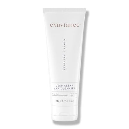 EXUVIANCE Deep Clean AHA Foaming Face Cleanser with Glycolic Acid - 7.2 oz, Soap-Free Makeup Remover Avelisse