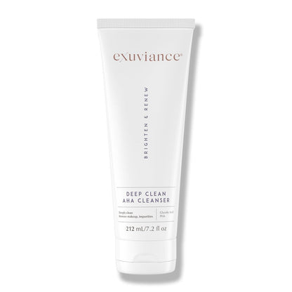 EXUVIANCE Deep Clean AHA Foaming Face Cleanser with Glycolic Acid - 7.2 oz, Soap-Free Makeup Remover Avelisse