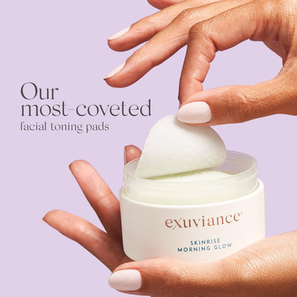 EXUVIANCE SkinRise Morning Glow Anti-Aging Facial Toning Pads with PHA & Green Tea - 60 Pads Avelisse