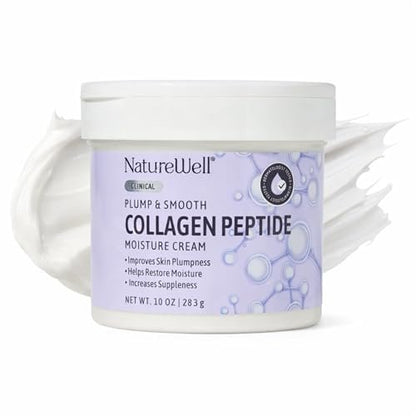 Nature Well Collagen Peptide Cream for Face, Body & Hands – Firming Anti-Aging Moisturizer for Crepey & Dry Skin, 10 oz Avelisse