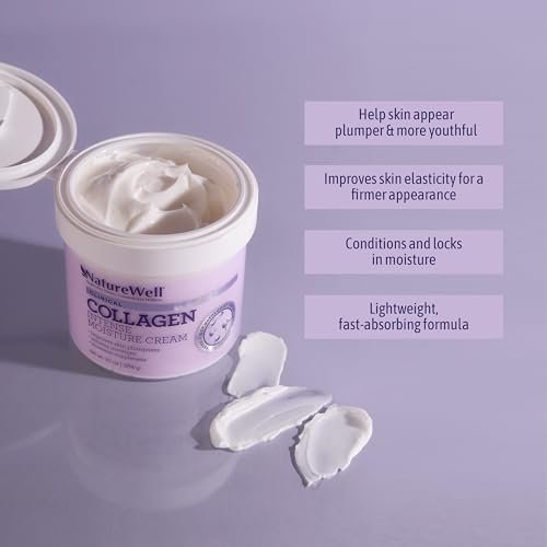 Nature Well Collagen Peptide Cream for Face, Body & Hands – Firming Anti-Aging Moisturizer for Crepey & Dry Skin, 10 oz Avelisse