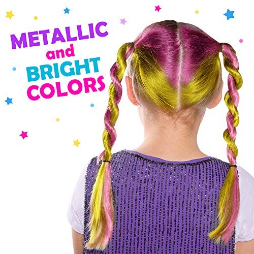 Original Stationery Hair Chalk Pens for Kids - 10-Pack Washable Temporary Hair Color Set with Metallic & Vibrant Shades Avelisse
