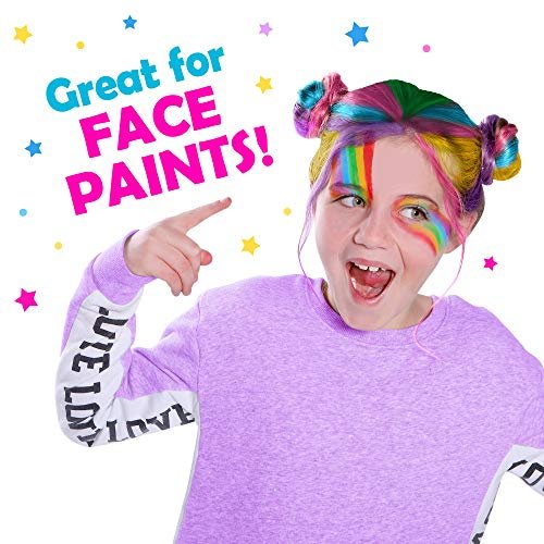 Original Stationery Hair Chalk Pens for Kids - 10-Pack Washable Temporary Hair Color Set with Metallic & Vibrant Shades Avelisse