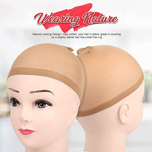 Fandamei 6 Pcs Light Brown Stocking Wig Caps - Stretchy Nylon Wig Caps for Women, Girls, Kids - görsel 10
