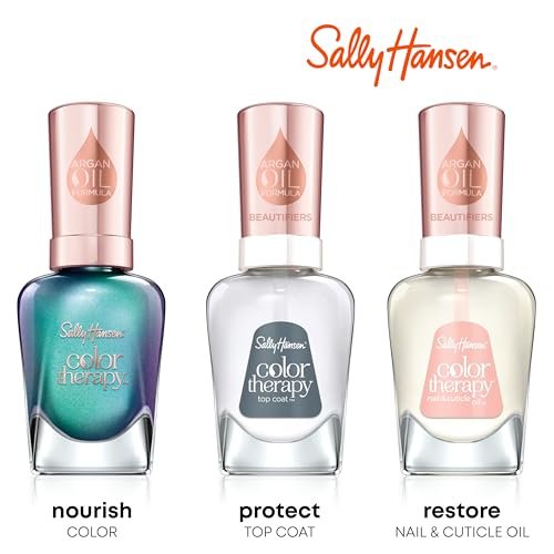 Sally Hansen Color Therapy Nail Polish - Nude Pink 539 Bare Kiss - Biotin & Argan Oil Infused, Long-Lasting Color & Nail Strengthener - görsel 16