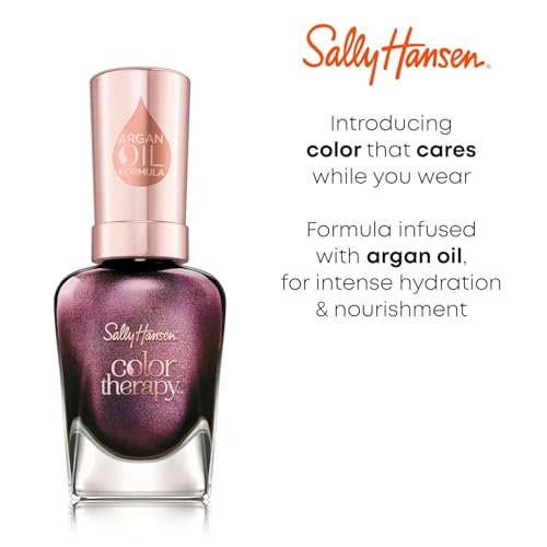 Sally Hansen Color Therapy Nail Polish - Nude Pink 539 Bare Kiss - Biotin & Argan Oil Infused, Long-Lasting Color & Nail Strengthener - görsel 4