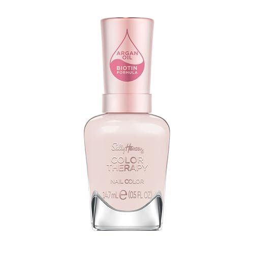Sally Hansen Color Therapy Nail Polish - Nude Pink 539 Bare Kiss - Biotin & Argan Oil Infused, Long-Lasting Color & Nail Strengthener - görsel 2