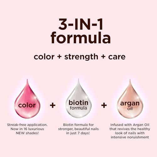 Sally Hansen Color Therapy Nail Polish - Nude Pink 539 Bare Kiss - Biotin & Argan Oil Infused, Long-Lasting Color & Nail Strengthener - görsel 6