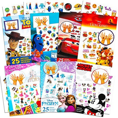 Disney Tattoos Party Favors Mega Assortment – 7 Packs, Over 175 Temporary Tattoos Featuring Princess, Toy Story, Frozen, Cars, Lion King & More Avelisse