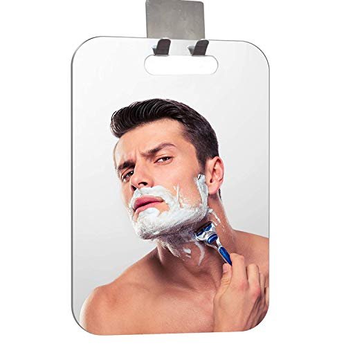 APHUIME 11x7.5 Inch Fogless Shower Mirror – Large Anti-Fog Wall Mounted Makeup & Shaving Mirror for Bathroom, Stainless Steel Frame - görsel 2