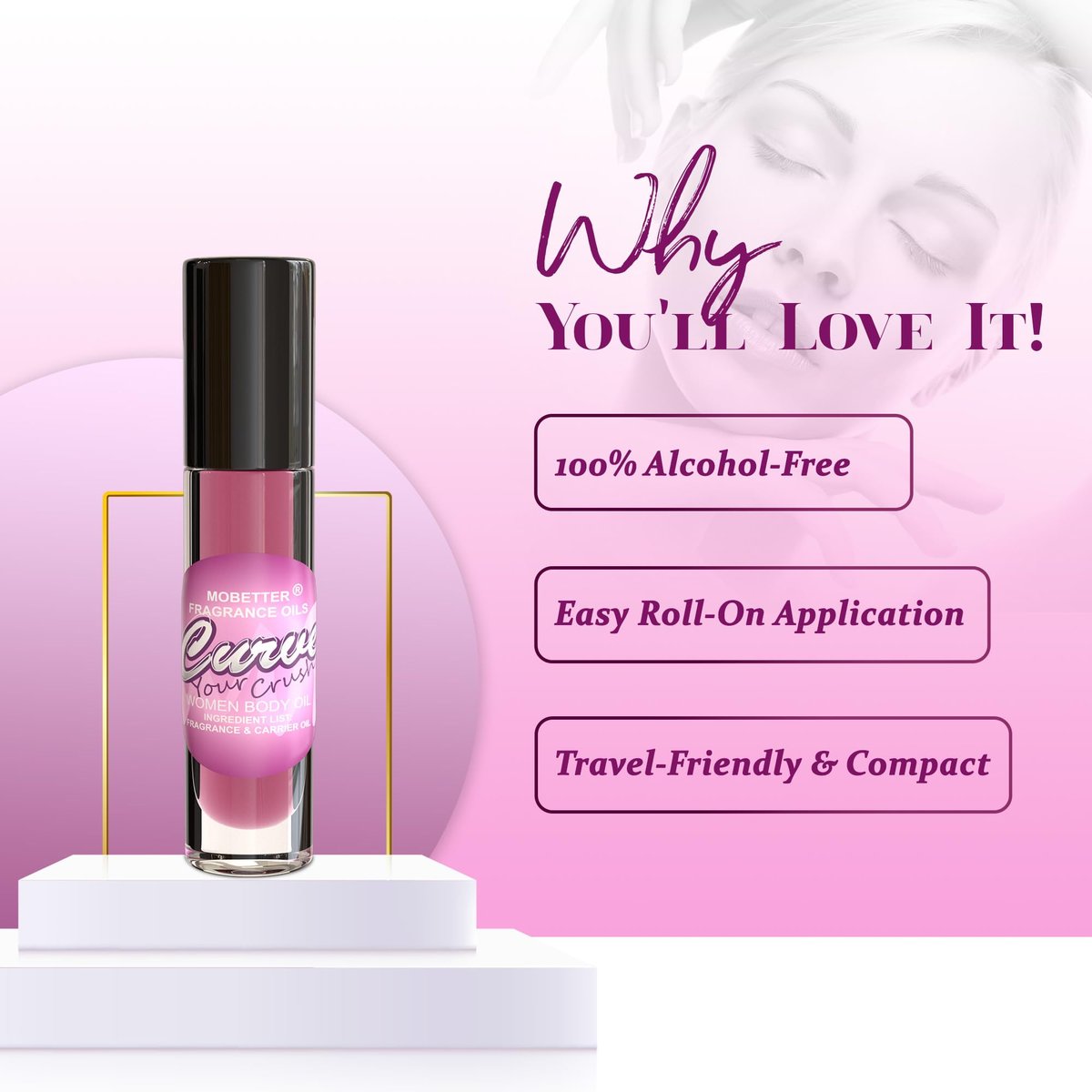 MOBETTER FRAGRANCE OILS Curve Your Crush Women Fragrance Body Oil - 0.33 Fl Oz Avelisse