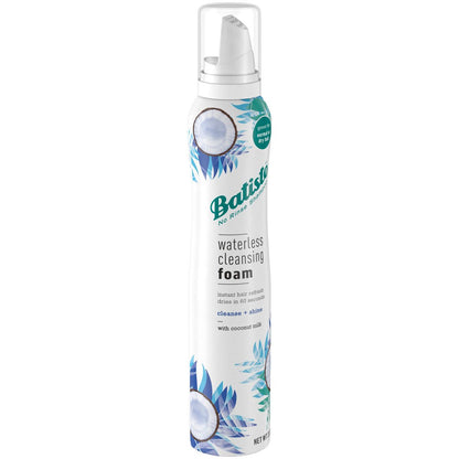 Batiste Waterless Cleansing Foam Cleanse + Shine with Coconut Milk, 3.6 OZ - No Water Dry Shampoo Foam