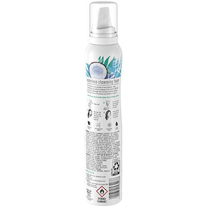 Batiste Waterless Cleansing Foam Cleanse + Shine with Coconut Milk, 3.6 OZ - No Water Dry Shampoo Foam