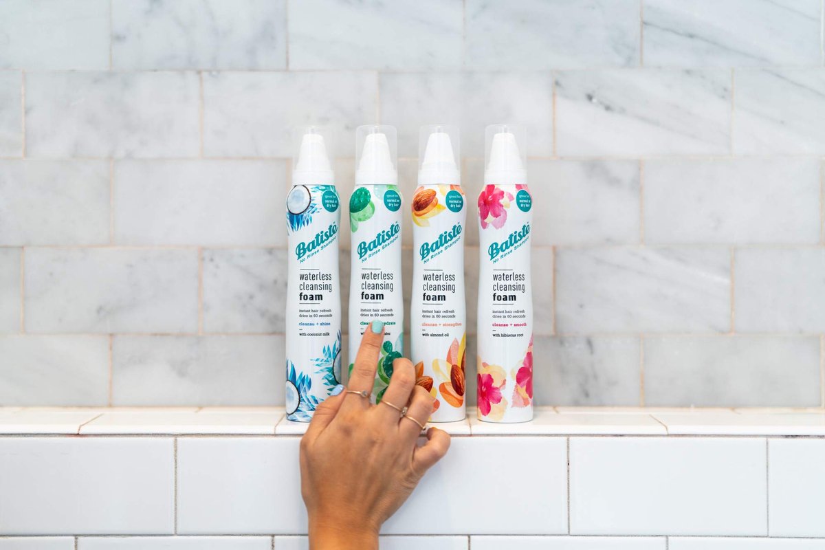Batiste Waterless Cleansing Foam Cleanse + Shine with Coconut Milk, 3.6 OZ - No Water Dry Shampoo Foam - görsel 9