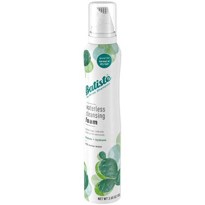 Batiste Waterless Cleansing Foam with Cactus Water - Hydrating Dry Shampoo Foam, 3.6 OZ