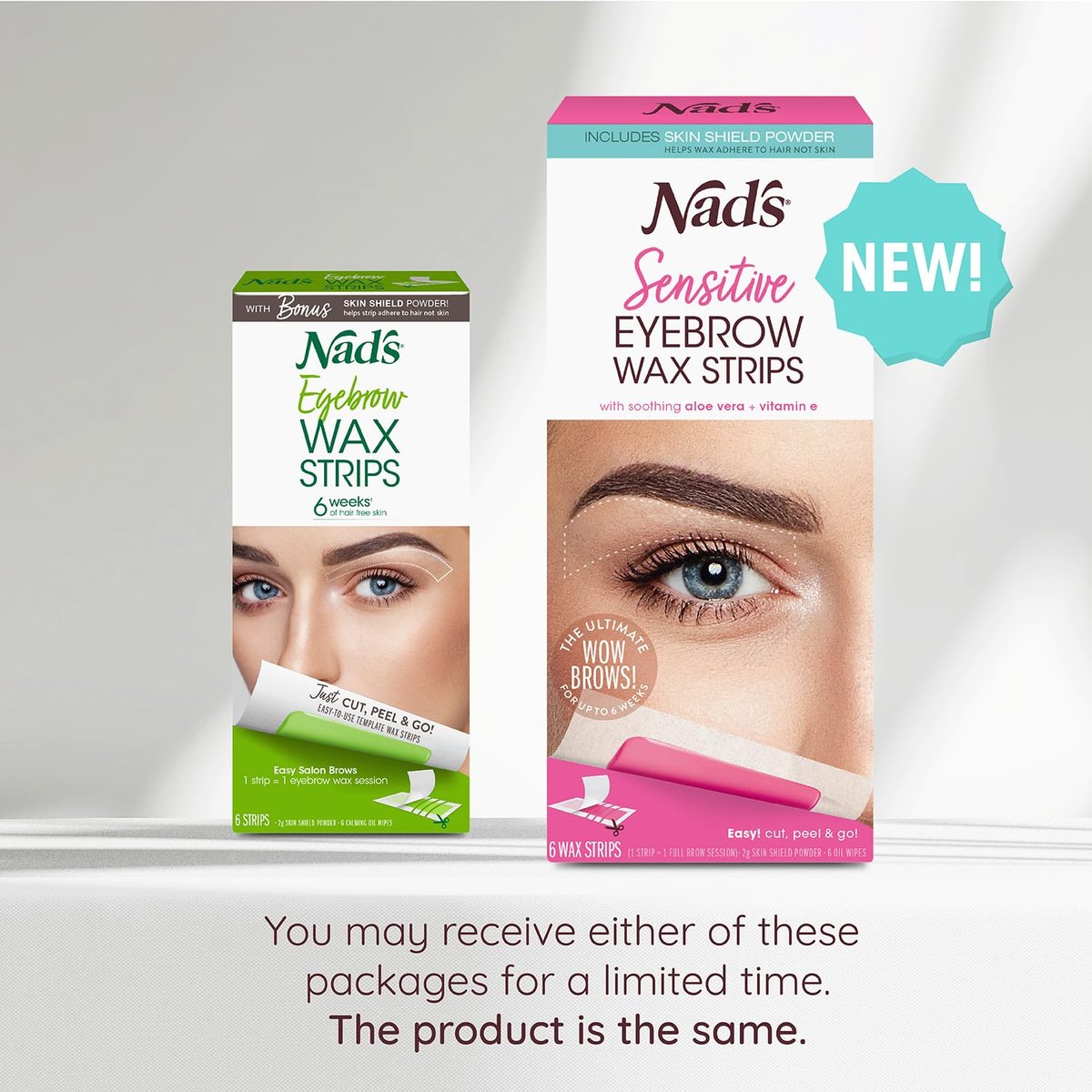 Nad's Eyebrow Wax Strips - Facial Hair Removal for Women - Eyebrow Wax Kit with 6 Strips, 6 Calming Oil Wipes & Skin Protection Powder - görsel 9