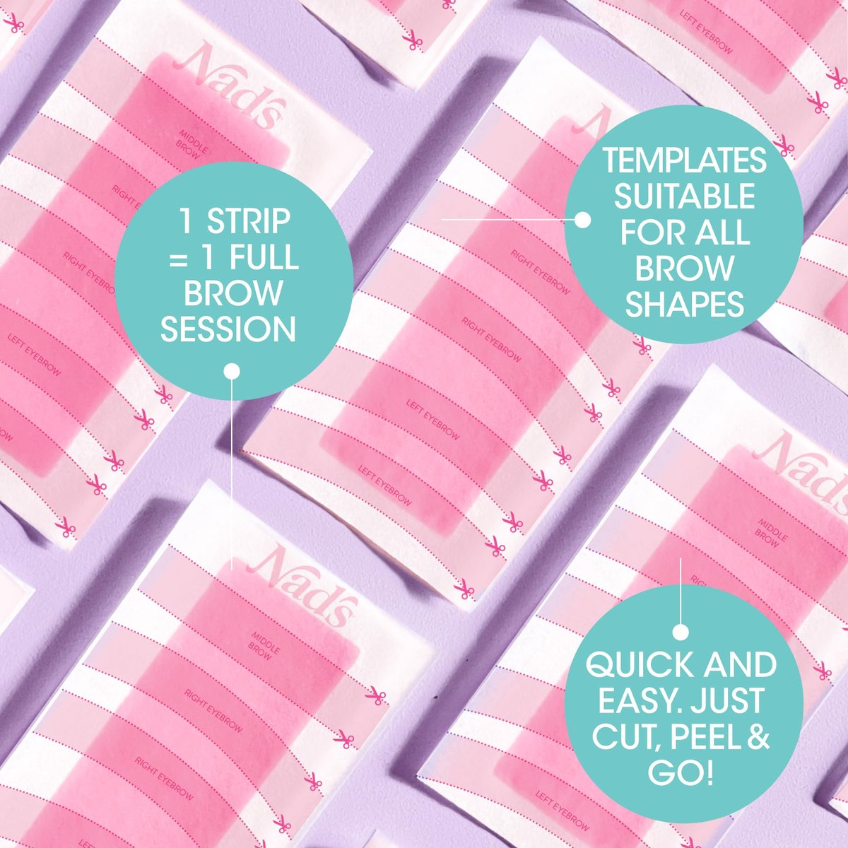 Nad's Eyebrow Wax Strips - Facial Hair Removal for Women - Eyebrow Wax Kit with 6 Strips, 6 Calming Oil Wipes & Skin Protection Powder - görsel 5