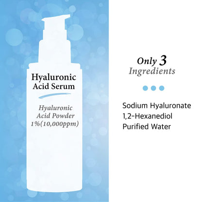 Cos De BAHA Hyaluronic Serum 4 Fl Oz – Pure Sodium Hyaluronate 10,000 ppm Hydrating Face Serum for Dry & Dehydrated Skin – Lightweight Fragrance-Free Korean Skincare Formula (120 ml) Avelisse