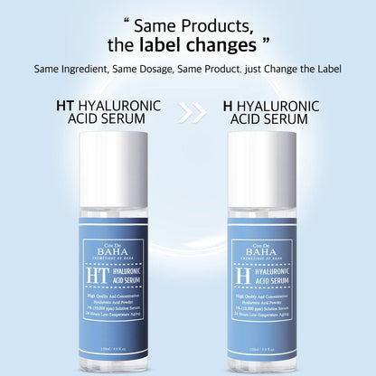 Cos De BAHA Hyaluronic Serum 4 Fl Oz – Pure Sodium Hyaluronate 10,000 ppm Hydrating Face Serum for Dry & Dehydrated Skin – Lightweight Fragrance-Free Korean Skincare Formula (120 ml) Avelisse