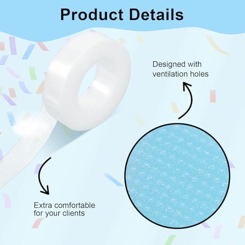 fenshine Lash Tape – 8 Rolls PE Micropore Medical Tape for Eyelash Extensions, Translucent Fabric Tape for False Eyelash Application, 0.5 Inch x 29.5 Feet Each - görsel 8