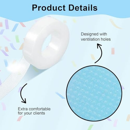 fenshine Lash Tape – 8 Rolls PE Micropore Medical Tape for Eyelash Extensions, Translucent Fabric Tape for False Eyelash Application, 0.5 Inch x 29.5 Feet Each