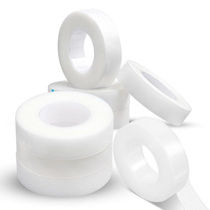 fenshine Lash Tape – 8 Rolls PE Micropore Medical Tape for Eyelash Extensions, Translucent Fabric Tape for False Eyelash Application, 0.5 Inch x 29.5 Feet Each