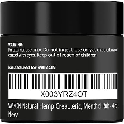 SWIZON Cream with Organic Arnica Montana, Emu Oil, Curcumin, Turmeric, MSM, Aloe Vera, Glucosamine, Peppermint & Boswellia – Soothing Comfort Cream, 4 oz Avelisse