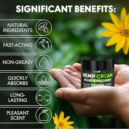 SWIZON Cream with Organic Arnica Montana, Emu Oil, Curcumin, Turmeric, MSM, Aloe Vera, Glucosamine, Peppermint & Boswellia – Soothing Comfort Cream, 4 oz Avelisse