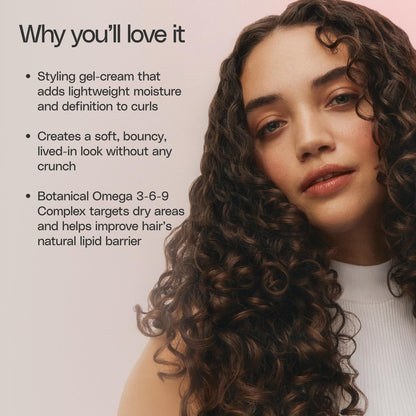 Ouidad VitalCurl+ Define & Shine Styling Gel Cream for Curly Hair, 6 oz Avelisse