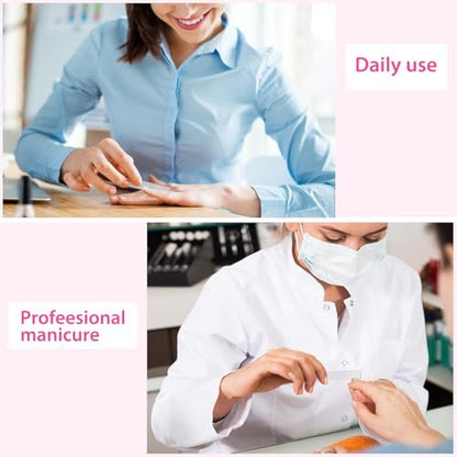 Mudder 4 Pack Glass Nail File and Crystal Shiner Files Kit with Case - Nano Nail Buffer Polisher for Natural Nails, Double Sided Etched Manicure Tools for Women, Men, Adults (White and Black)