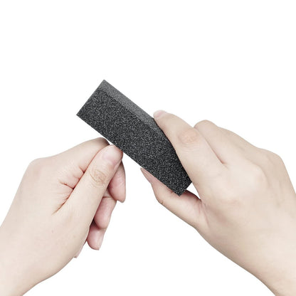 HeeYaa 10-Pack Nail Buffer Sanding Blocks - 100/180 Grit 3-Sided Nail Files for Manicure & Pedicure (Black Purple)