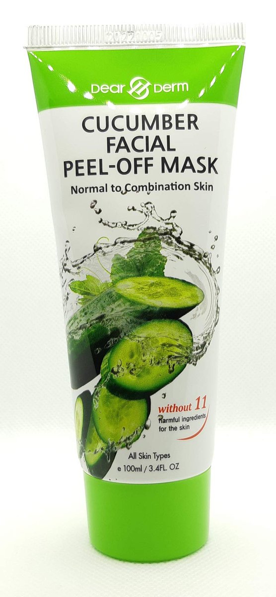 Dearderm Cucumber Facial Peel-Off Mask – 3.4 fl oz (100 ml) – Gentle Exfoliating & Pore Cleansing Mask Avelisse