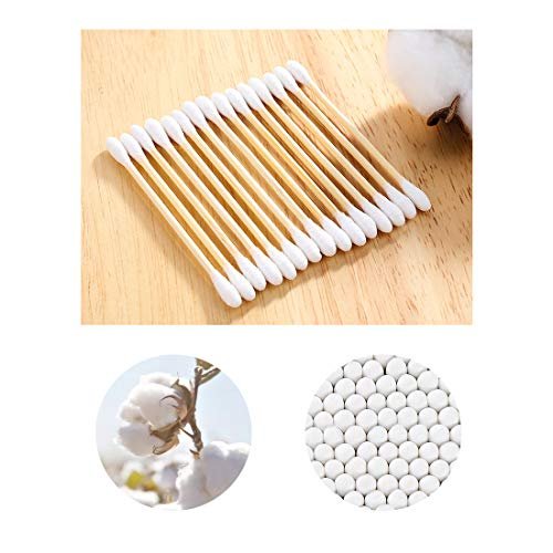 Cotton Swabs 2000ct (20 Pack) - Double-Tipped Wooden Stick Cotton Buds for Ear Cleaning, Makeup, and Daily Use - görsel 12
