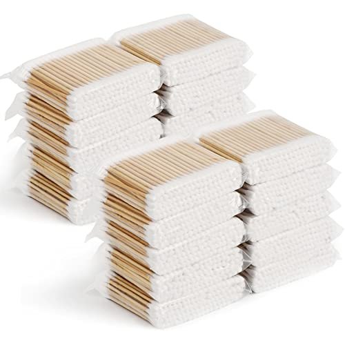 Cotton Swabs 2000ct (20 Pack) - Double-Tipped Wooden Stick Cotton Buds for Ear Cleaning, Makeup, and Daily Use - görsel 2