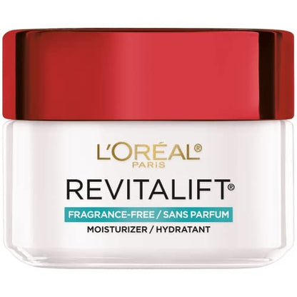 L'Oreal Paris Revitalift Anti Aging Face and Neck Cream, Smoothing and Firming Moisturizer for 24HR Hydration, Fragrance Free, 1.7 Oz