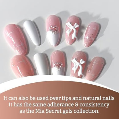 Mia Secret Professional Nail System Bio Builder Gel Polish - 0.5 fl oz (Cover Nude) - Long-Lasting, High-Shine Gel Nail Color Avelisse
