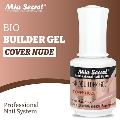 Mia Secret Professional Nail System Bio Builder Gel Polish - 0.5 fl oz (Cover Nude) - Long-Lasting, High-Shine Gel Nail Color Avelisse