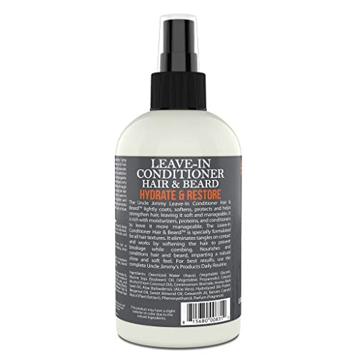 Uncle Jimmy Leave-In Beard Conditioner – Hydrates, Softens & Eliminates Dandruff (8 Fl Oz) - görsel 10