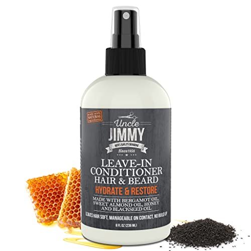 Uncle Jimmy Leave-In Beard Conditioner – Hydrates, Softens & Eliminates Dandruff (8 Fl Oz) - görsel 8