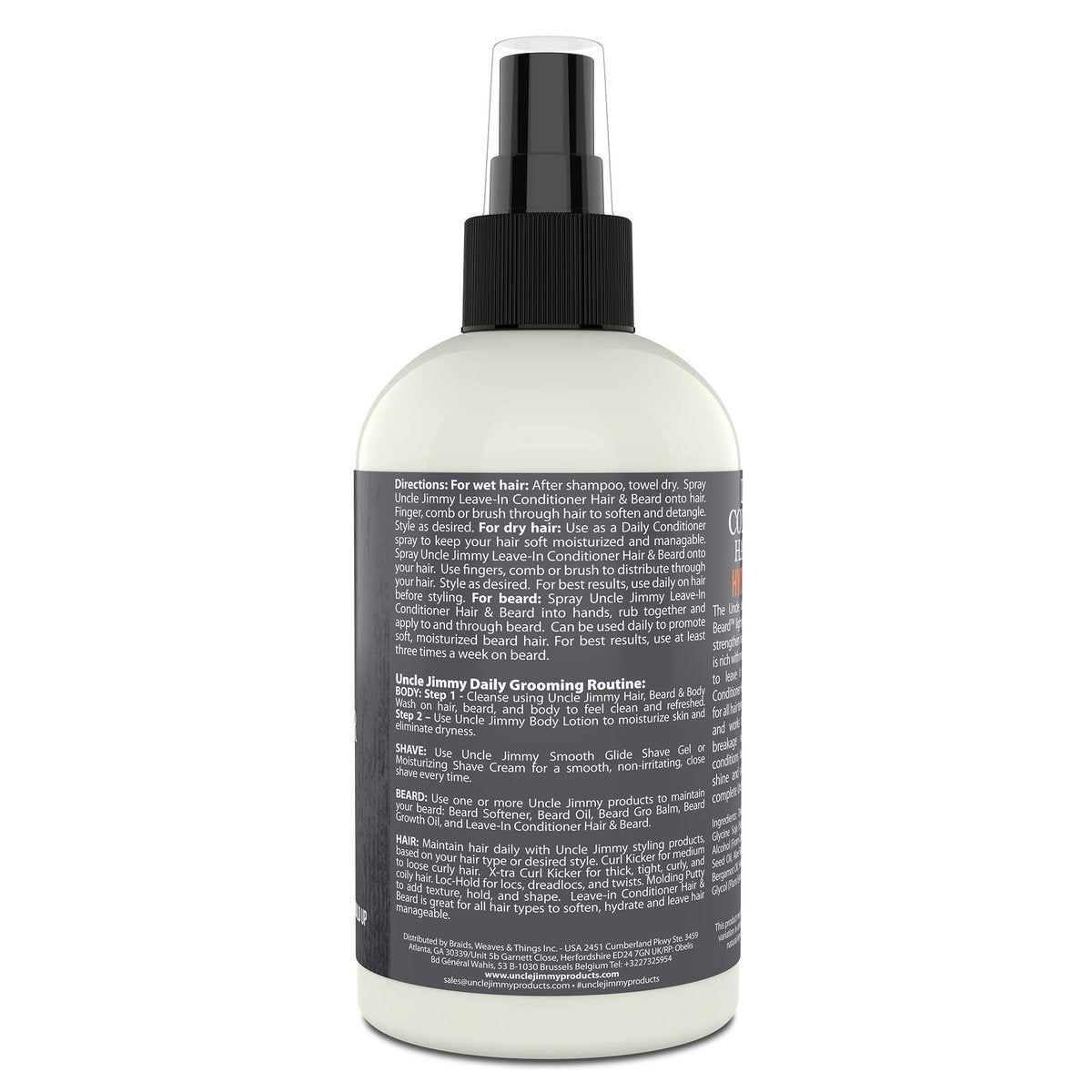 Uncle Jimmy Leave-In Beard Conditioner – Hydrates, Softens & Eliminates Dandruff (8 Fl Oz) - görsel 11