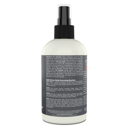 Uncle Jimmy Leave-In Beard Conditioner – Hydrates, Softens & Eliminates Dandruff (8 Fl Oz)