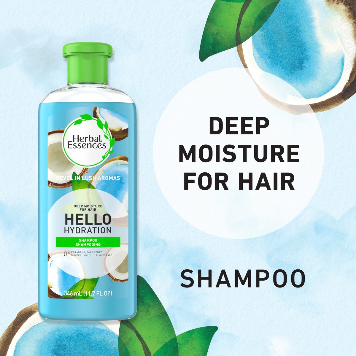 Herbal Essences Hello Hydration Shampoo & Body Wash Deep Moisture for Hair, 11.7 Fl Oz - görsel 5