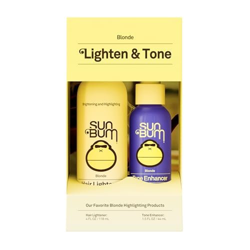 Sun Bum Lighten and Tone Travel Kit - Blonde Hair Lightener and Tone Enhancer - Enhances Hair Color and Shine while Neutralizing Brassy Tones - UV Protecting - Vegan and Cruelty Free (4 oz, 1.5 fl oz) - görsel 2